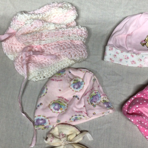 Pink Polka Dot Kids Hat - Picture 8 of 9